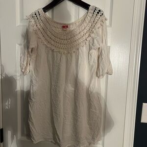 Anna Kosturova Crochet Neckline Tunic